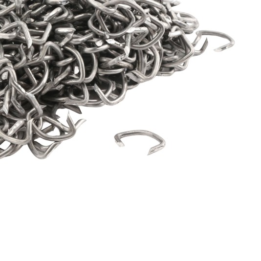 Chain Link 9 Gauge Hog Rings [500 Quantity] - Tension Wire Clip (Aluminum)