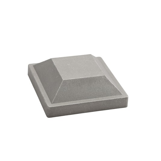 Chain Link Raw Unpainted Aluminum Chain Link 4" x 4" Square External Fitting Fence Post Dome Cap (Dome Caps)