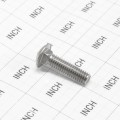 Aluminum 5/16" x 1 1/4" Carriage Bolt (Grid Shown For Scale)