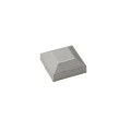 Raw Unpainted Aluminum 1 1/2" x 1 1/2" Square External Fitting Fence Post Dome Cap