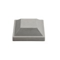 Chain Link Raw Unpainted Aluminum Chain Link 4" x 4" Square External Fitting Fence Post Dome Cap (Dome Caps)