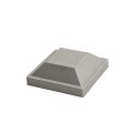 Chain Link Raw Unpainted Aluminum Chain Link 4" x 4" Square External Fitting Fence Post Dome Cap (Dome Caps)