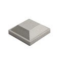 Chain Link Raw Unpainted Aluminum Chain Link 4" x 4" Square External Fitting Fence Post Dome Cap (Dome Caps)