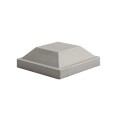 Chain Link Raw Unpainted Aluminum Chain Link 4" x 4" Square External Fitting Fence Post Dome Cap (Dome Caps)