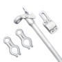 Chain Link Aluminum Complete Drop Rod Assembly Kit