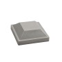 Chain Link Raw Unpainted Aluminum Chain Link 4" x 4" Square External Fitting Fence Post Dome Cap