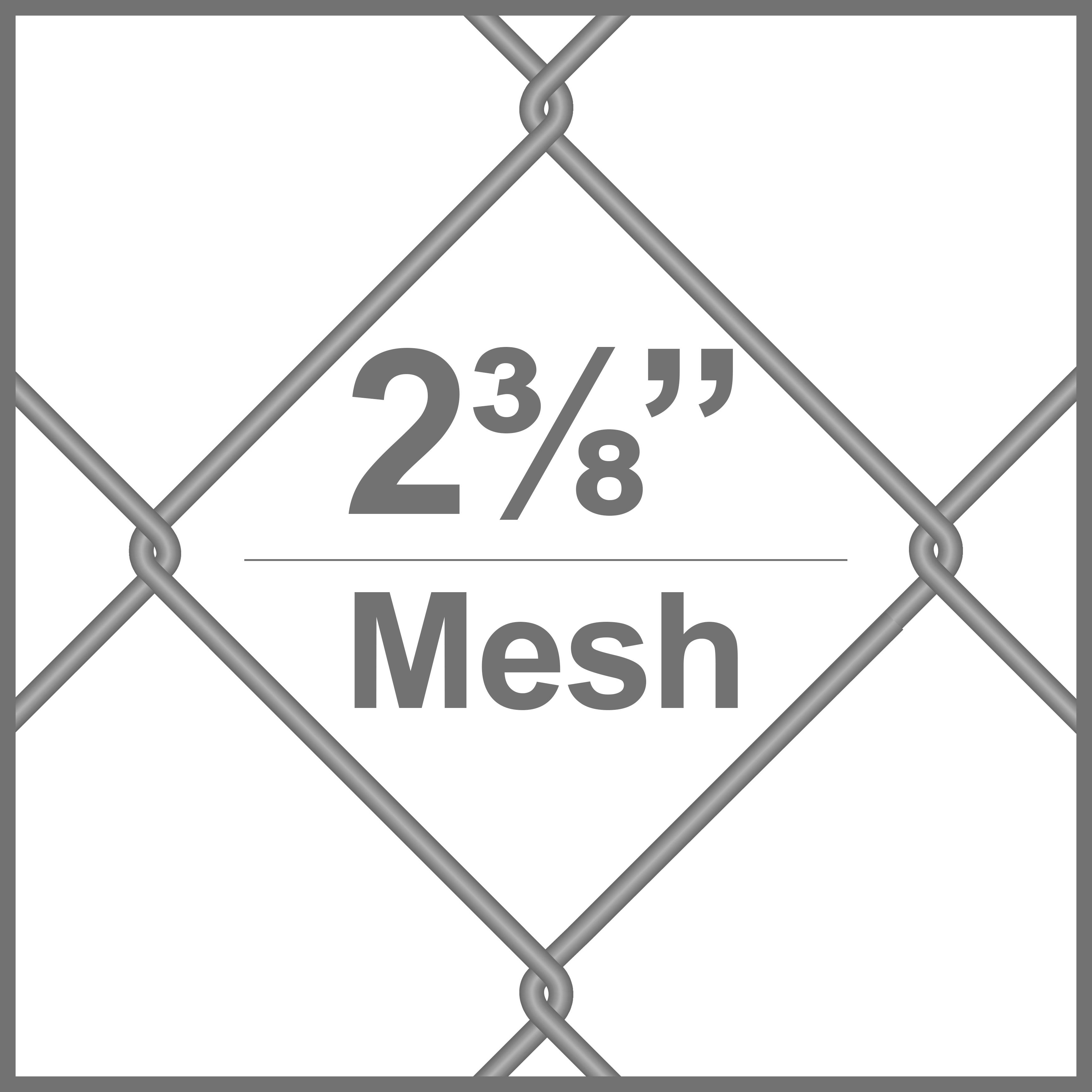 2 3/8 x 2 3/8 Sq. Aluminum Chain Link Mesh
